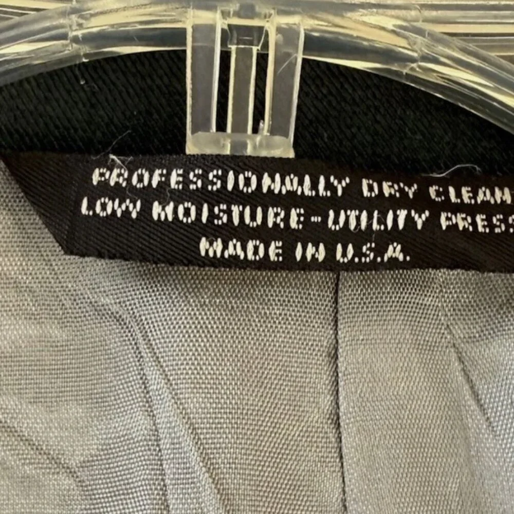 VTG USA Falcone Green Peak Lapel Double Breasted Blazer Suit Jacket Size 44R